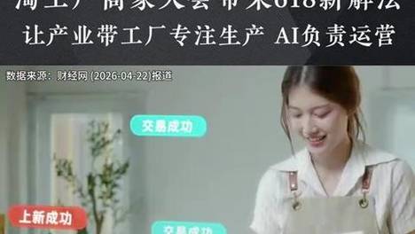 淘工厂618商家大会推出产业带AI智能体⼯作台淘工厂星火，盯盘、调价、做图交给AI，商家只管造好货