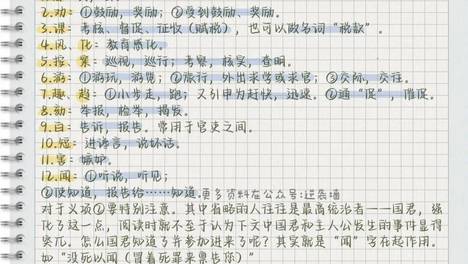 文言文人物传记高频词汇，建议背熟
