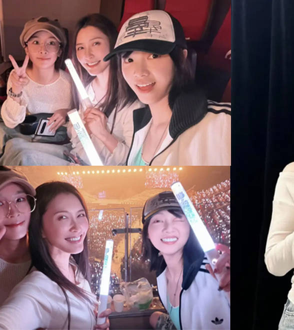 徐洁儿谢楠看王俊凯演唱会，同框氛围超欢乐