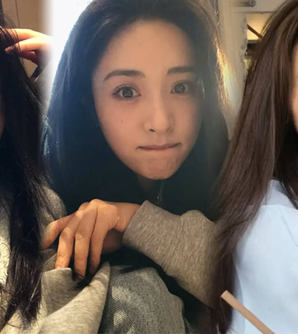 沈月穿卫衣休闲居家，笑容明媚宛如邻家妹妹