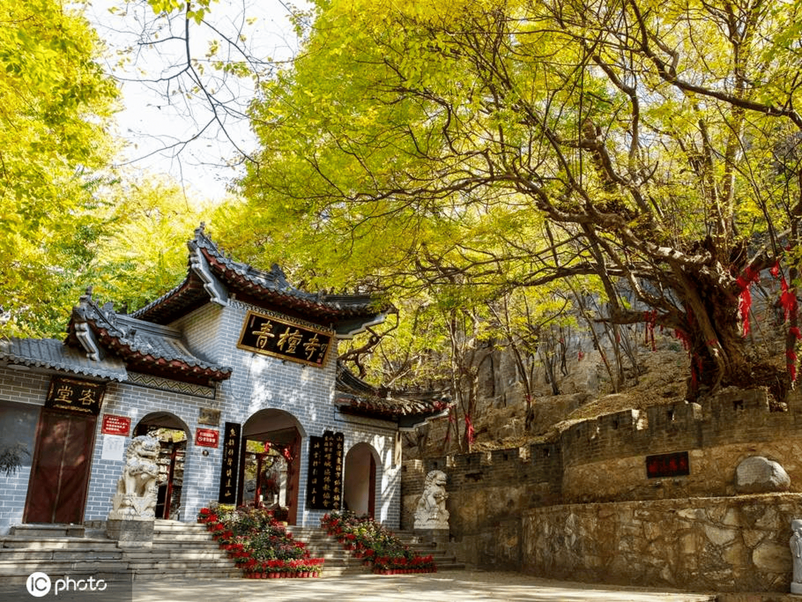 山东枣庄青檀寺秋色如画