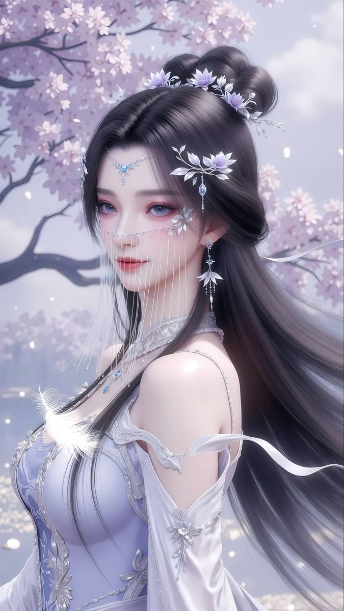 国漫女神遮天安妙依壁纸:一见钟情许平生,流光为她停一停!