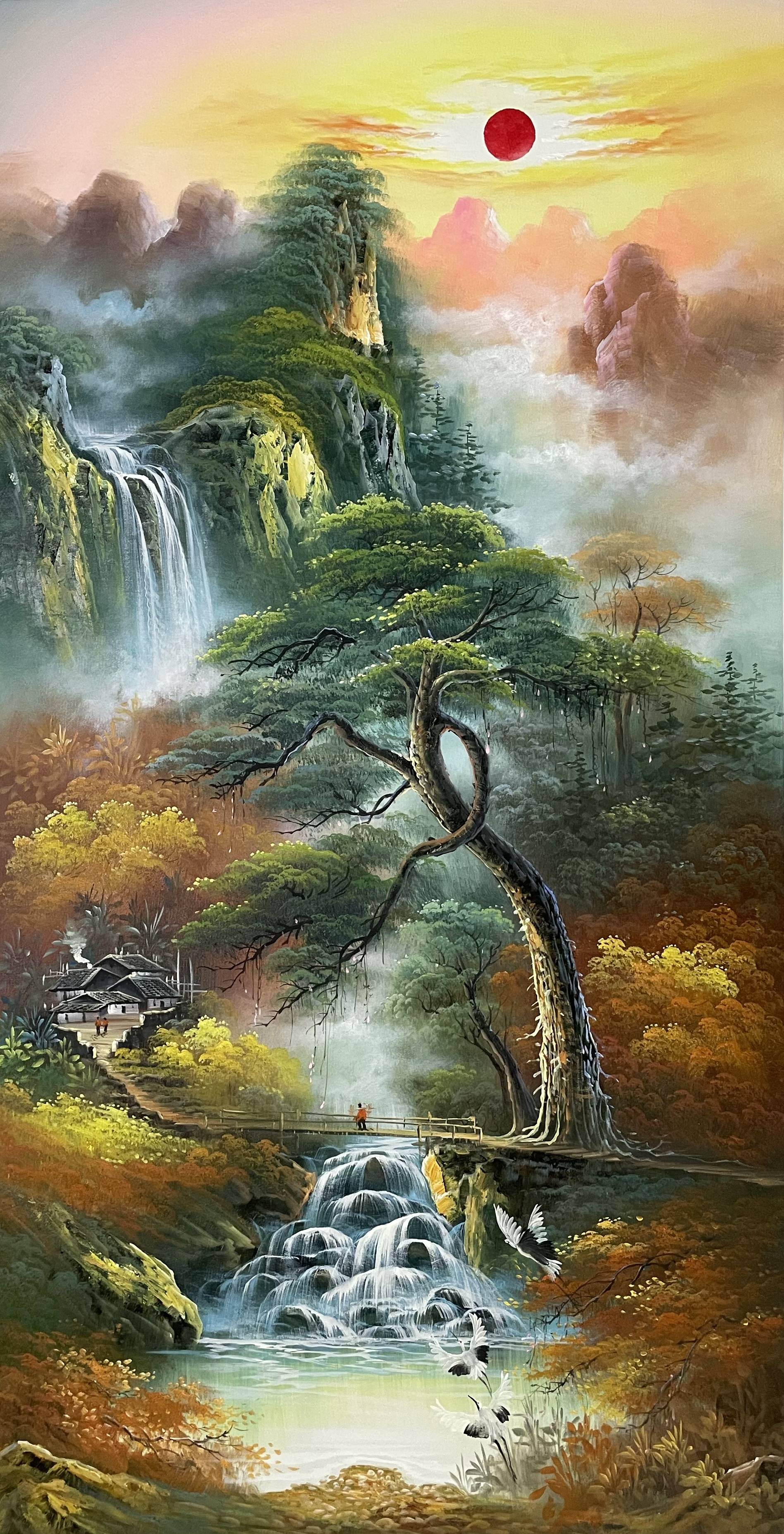 精品油画欣赏:并且参与出版《家居艺术风水油画作品选集第二册》