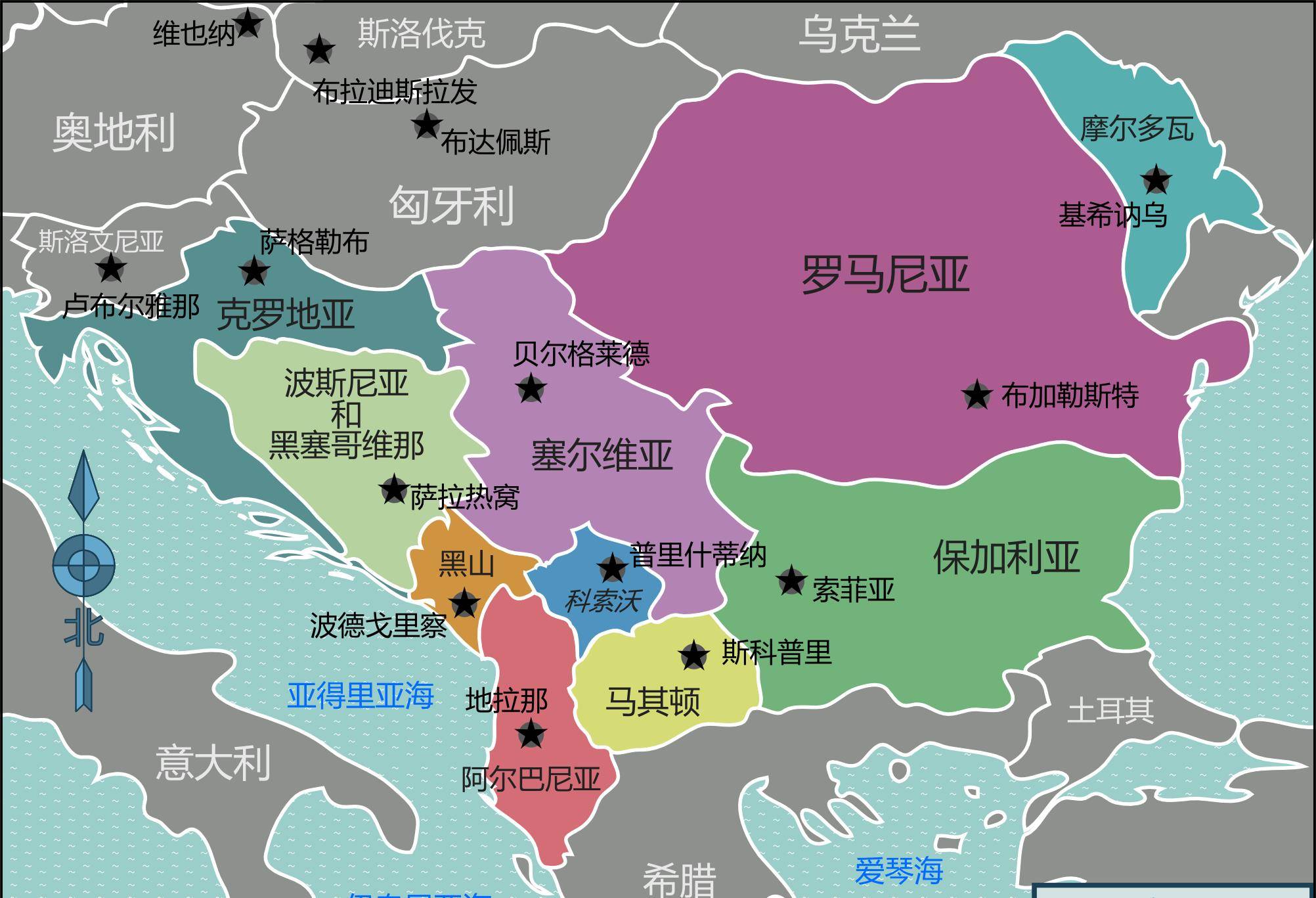 东欧地区地图图片