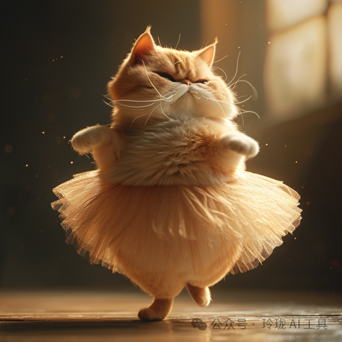 学跳芭蕾的q版加菲猫