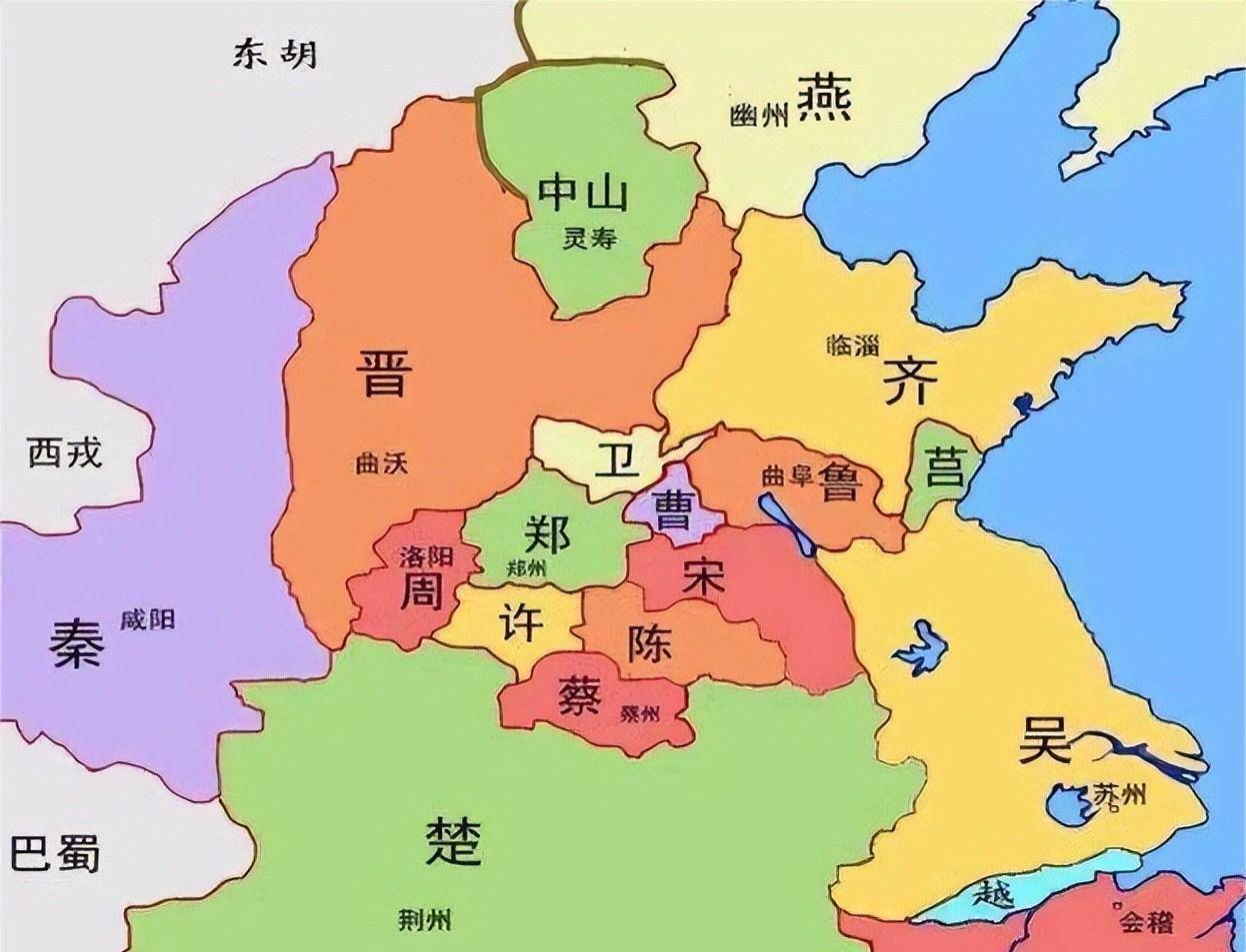 吴国楚国地图图片