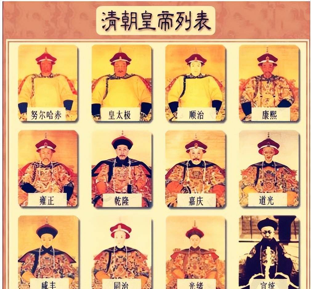 清朝十二帝图像图片