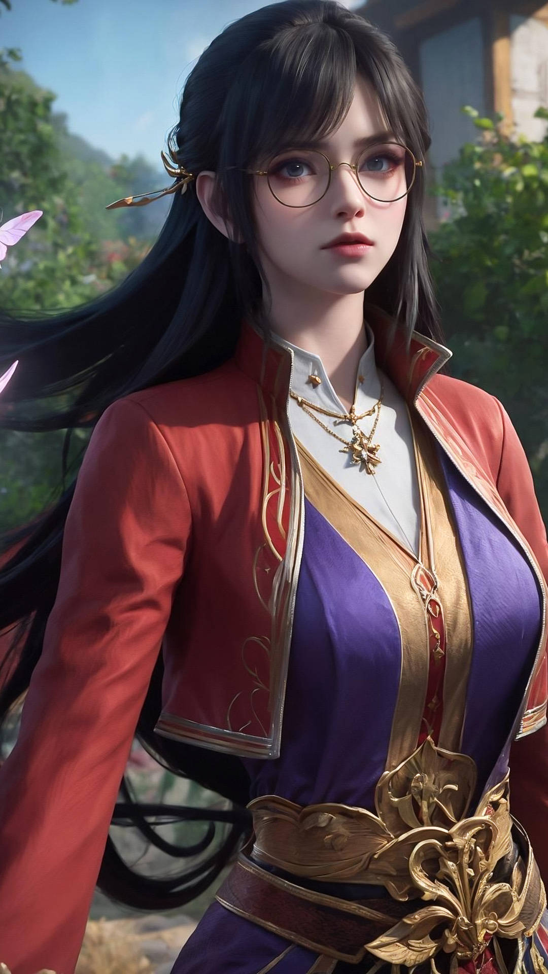 叶欣蓝AI高清手机壁纸:丹塔叶家大长老叶重的孙女-搜狐大视野-搜狐新闻