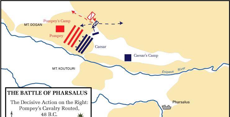 都很有特点,两位统帅都放弃了左翼,将军队紧紧贴着埃尼培乌斯河布阵