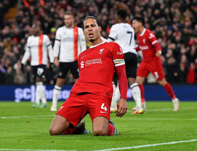 英超-范迪克建功小将百场秀破门 利物浦4-1卢顿夺三连胜_迪亚斯_传球