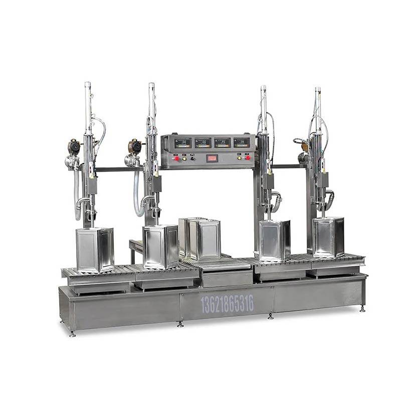 四头5升全自动玻璃水灌装机 食用油灌装机 桶装水灌装机_设备_自动化