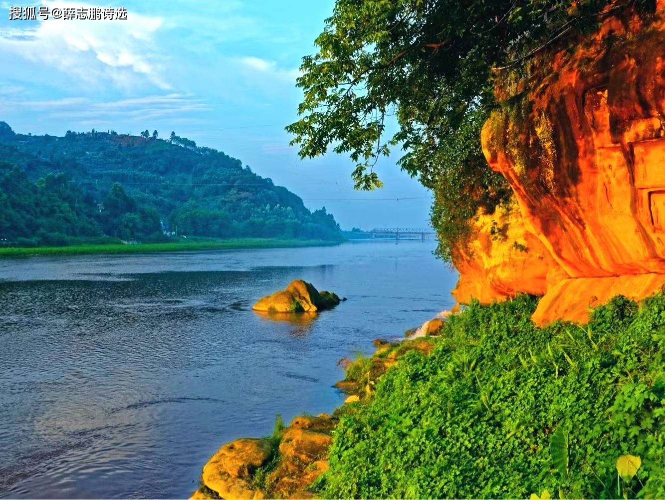 薛志鹏:七绝·长江夹江千佛岩·万里长江半卷诗60首之30_诗词_精神