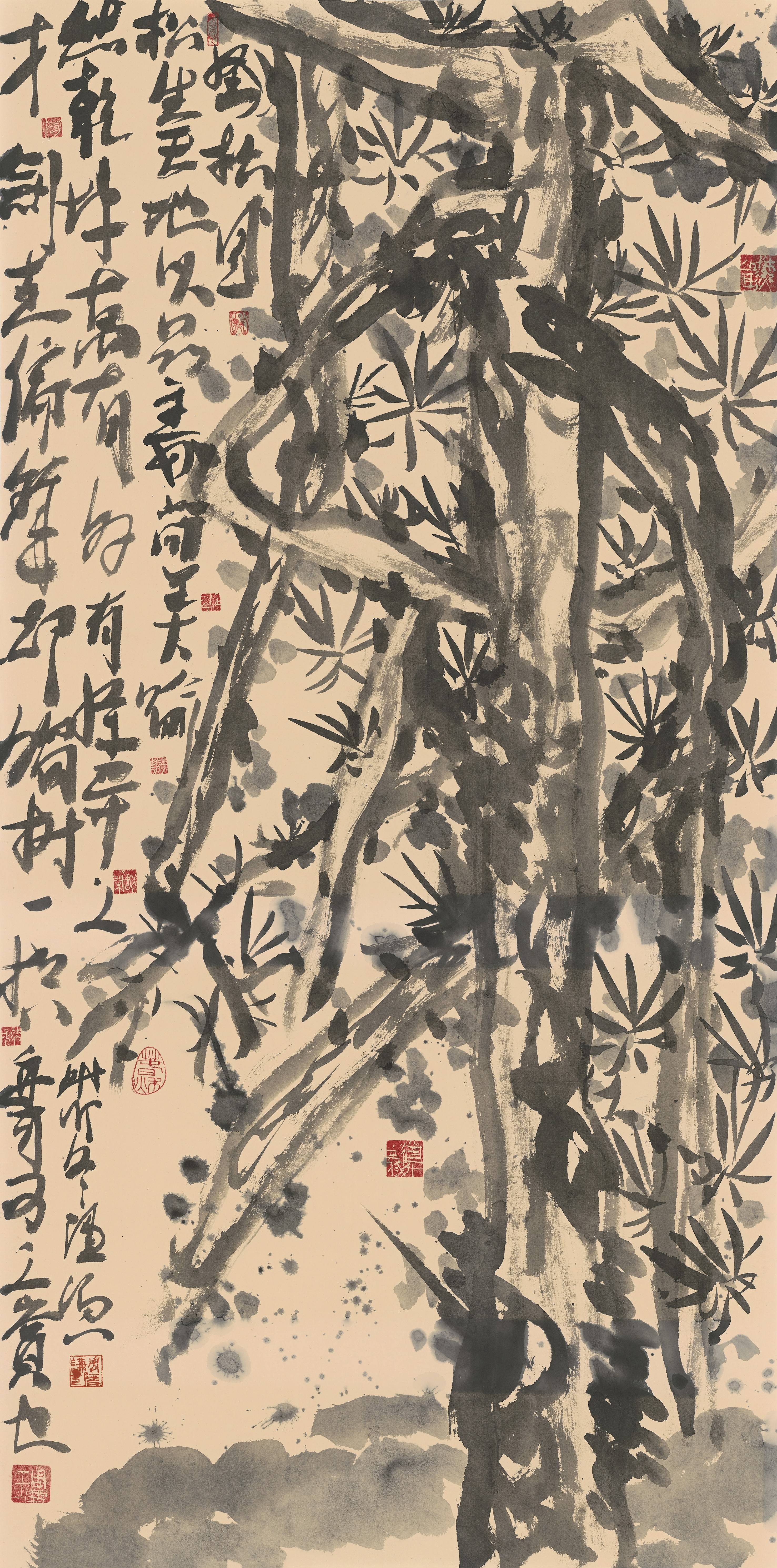 "中山画派创始人"大写意花鸟画家周隐谦笔下的松竹梅