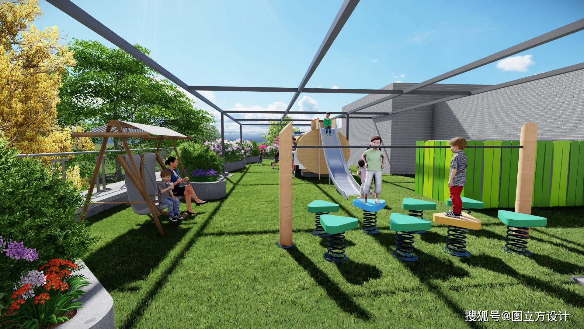 幼儿园屋顶花园设计首选图立方设计公司