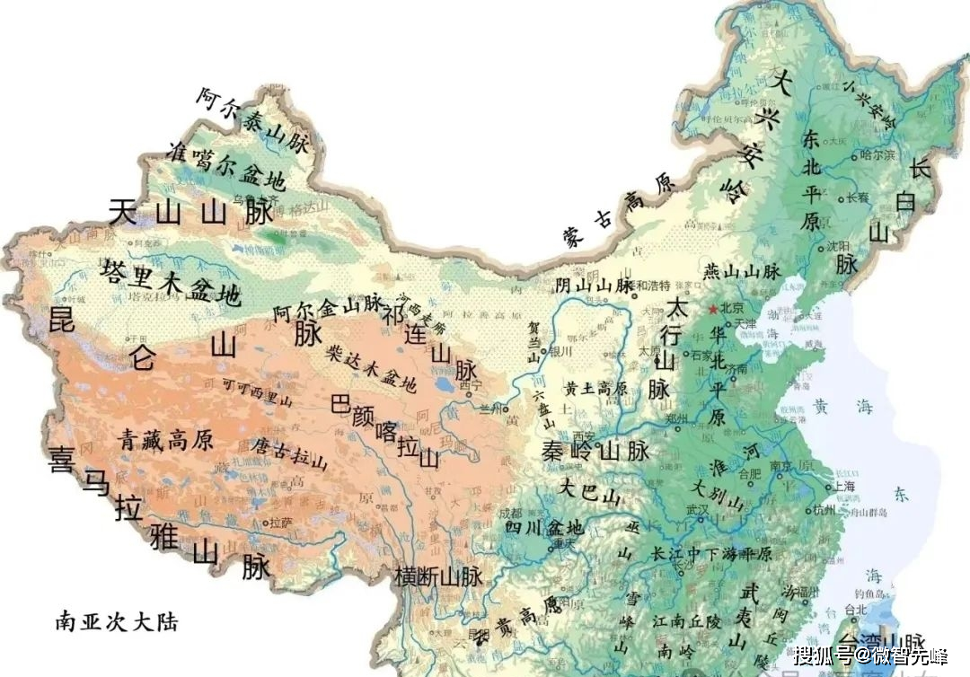 山脉地形名称图片