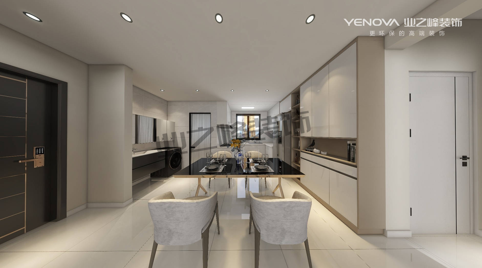 唐山和逸居100平方米现代简约风格装修效果案例业之峰装饰