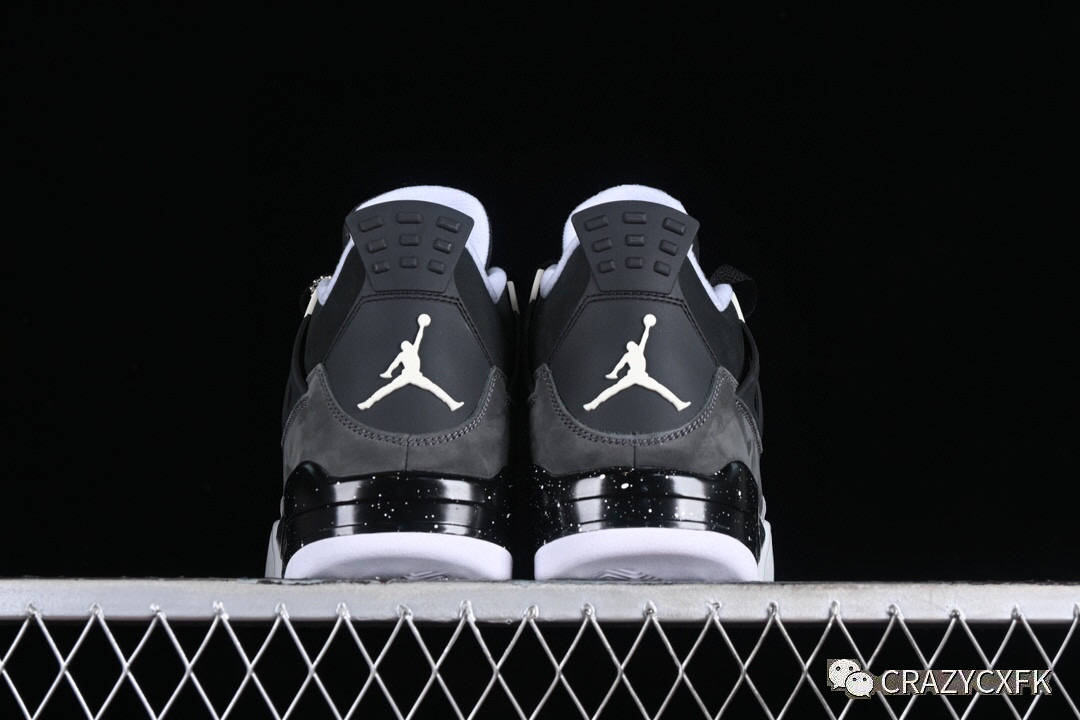 乔丹黑白奥利奥泼墨airjordan4retropearpack恐惧限定篮球鞋