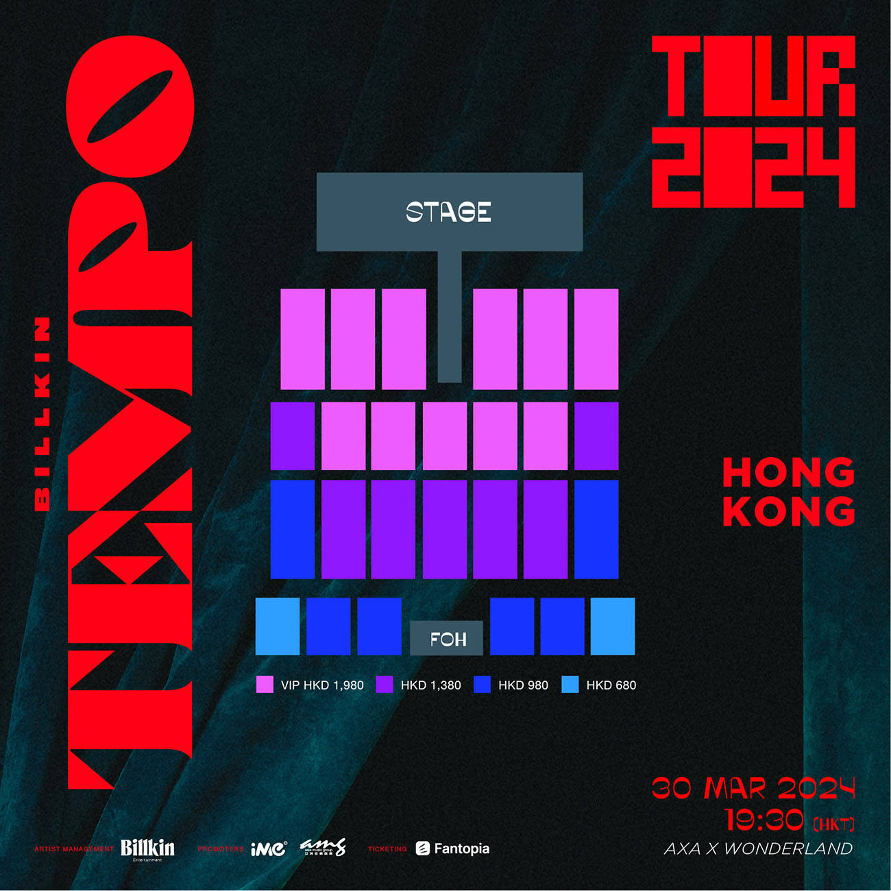 kin个人巡回演唱会中国香港站3月15日正式开售_billkin_演出_beside