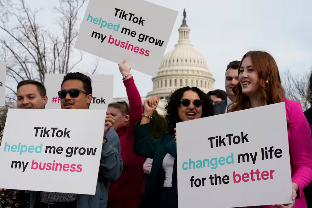 tiktok美国用户抗议封禁:失去经济来源_法案_内容_小企业