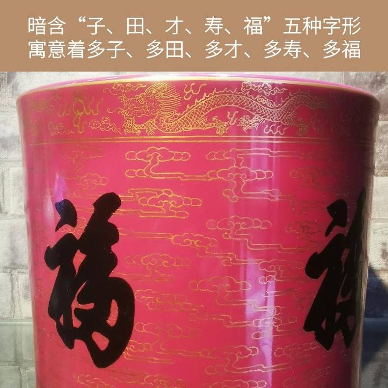 绝美天下第一福胭脂红龙纹笔筒你值得拥有