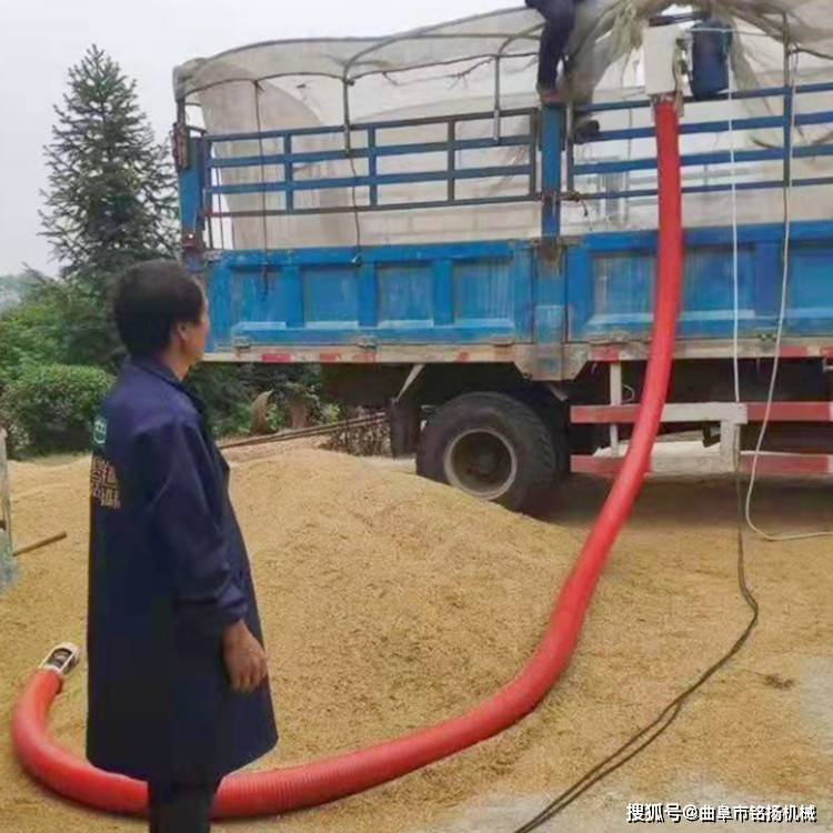 稻谷装车弹簧式抽料机 小麦玉米收粮机 移动式软管吸料机_吸粮机_颗粒