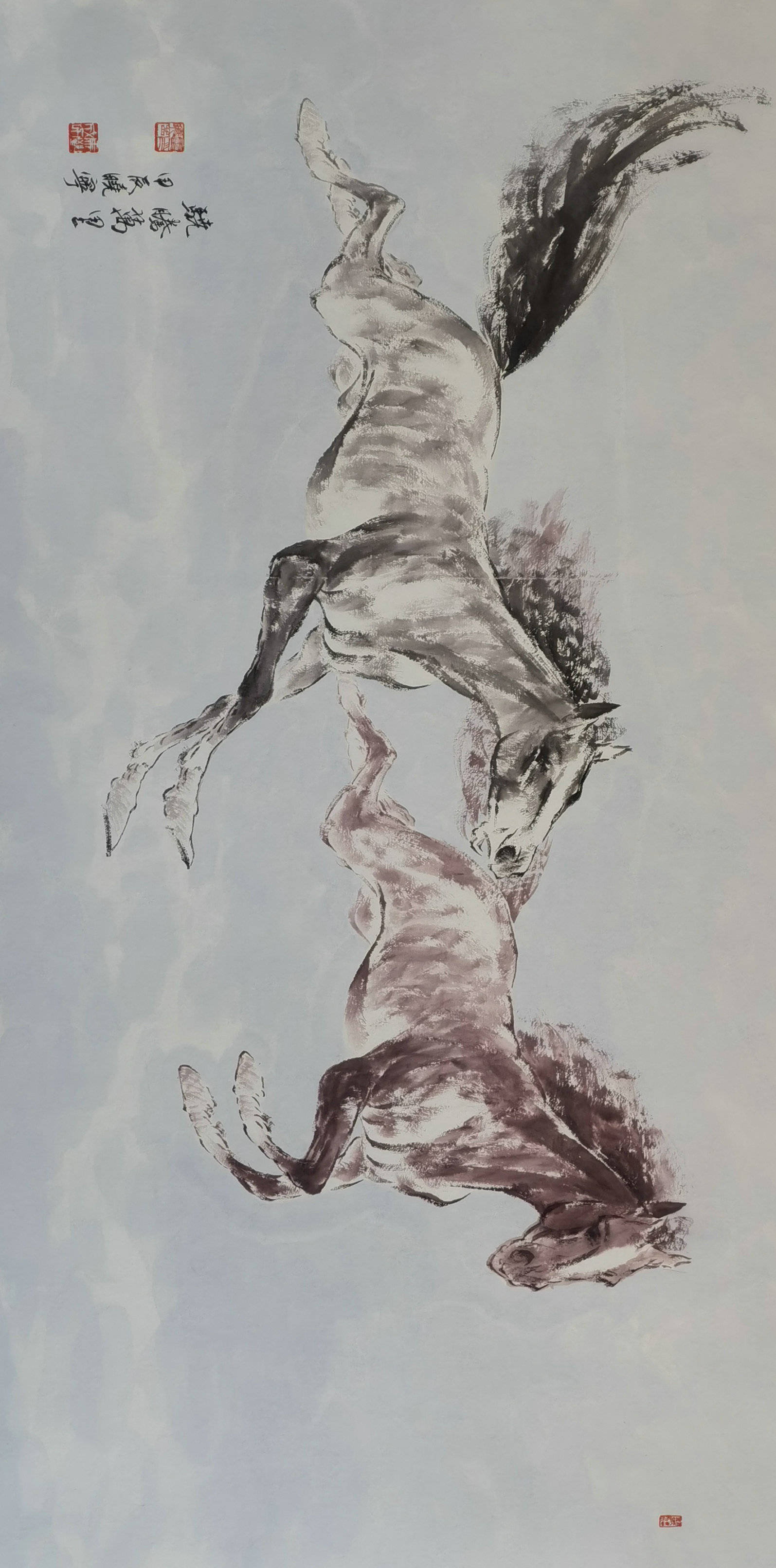 "形神绝妙"大画家雷晓宁骏马作品欣赏(九)_徐悲鸿_亚明_先生