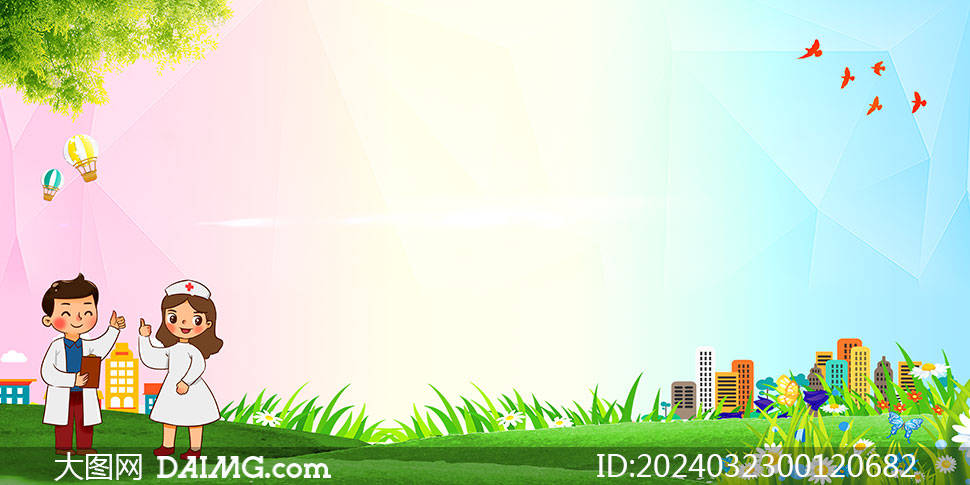 10款世界防治结核病日展板背景模板