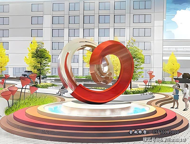 医院不锈钢爱心主题雕塑文化和人文关怀的象征