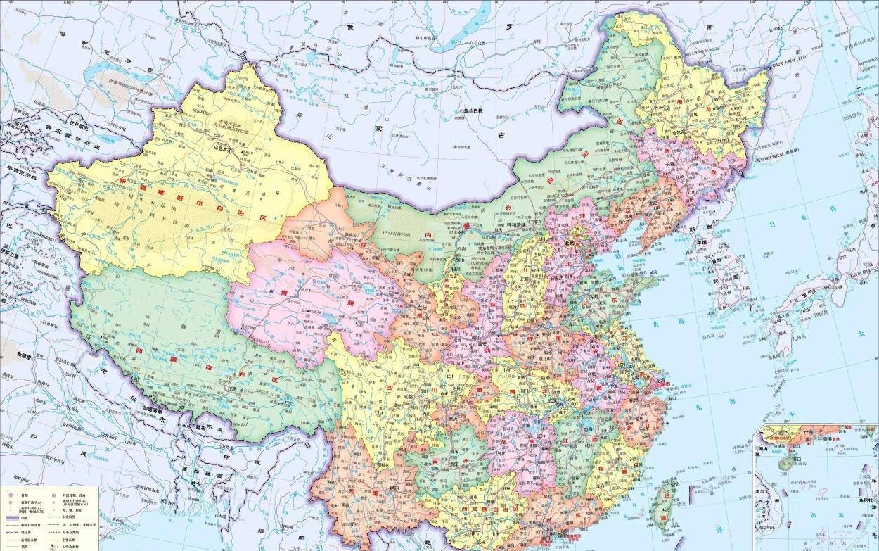 如今的中国地图综述清朝后期,列强国家实行了"门户开放"政策,该政策