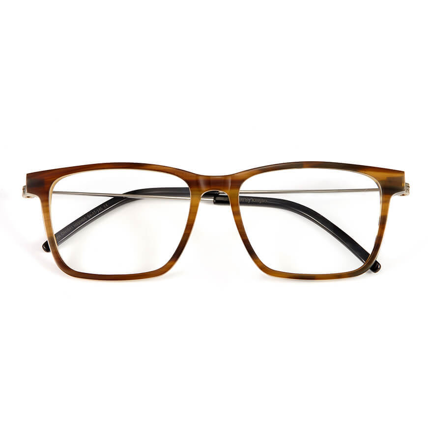 亚洲白条纹牛角眼镜工厂_白条纹牛角眼镜oh1641-新创森