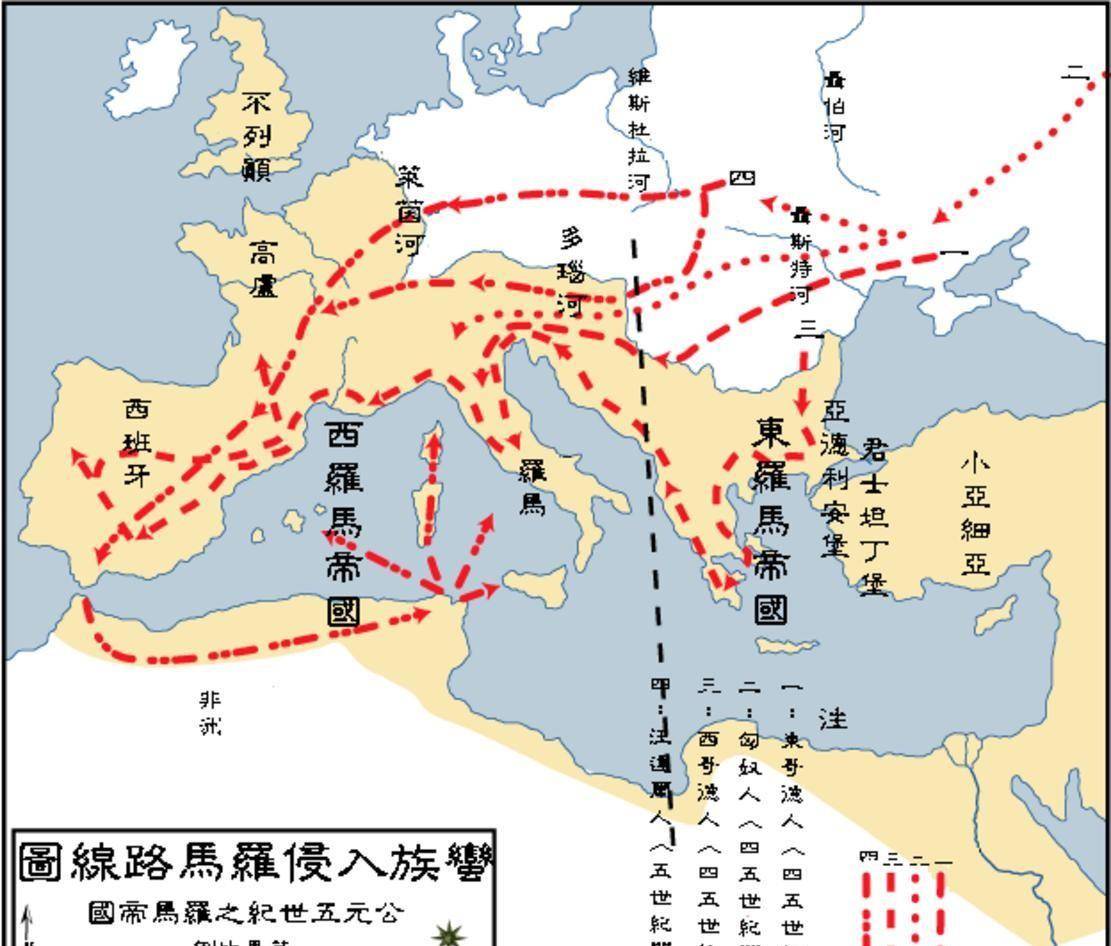 西罗马帝国末期匈人及日耳曼人入侵线路今天我们要说的这几个航海共和