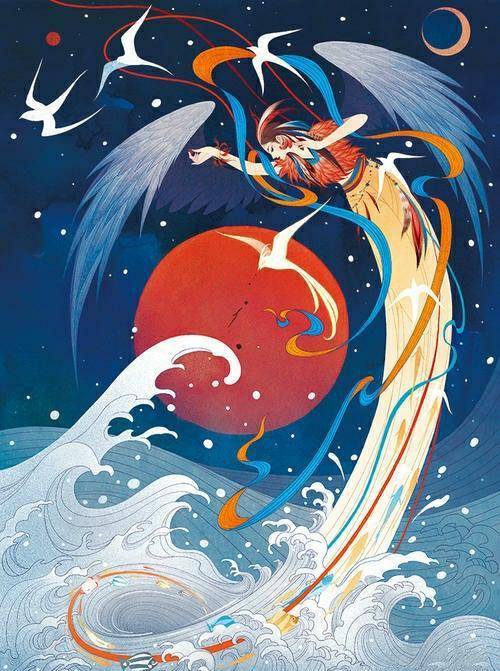 原创山海经炎帝女娃无故溺亡于东海黄帝之子东海之神却无动于衷