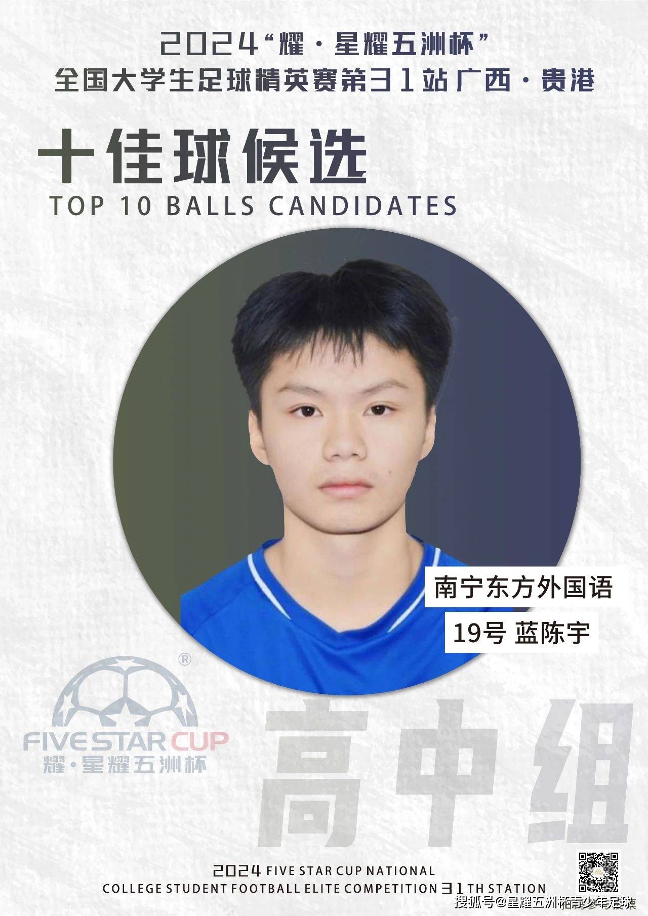 高中组十佳球公示2024星耀五洲杯第31站