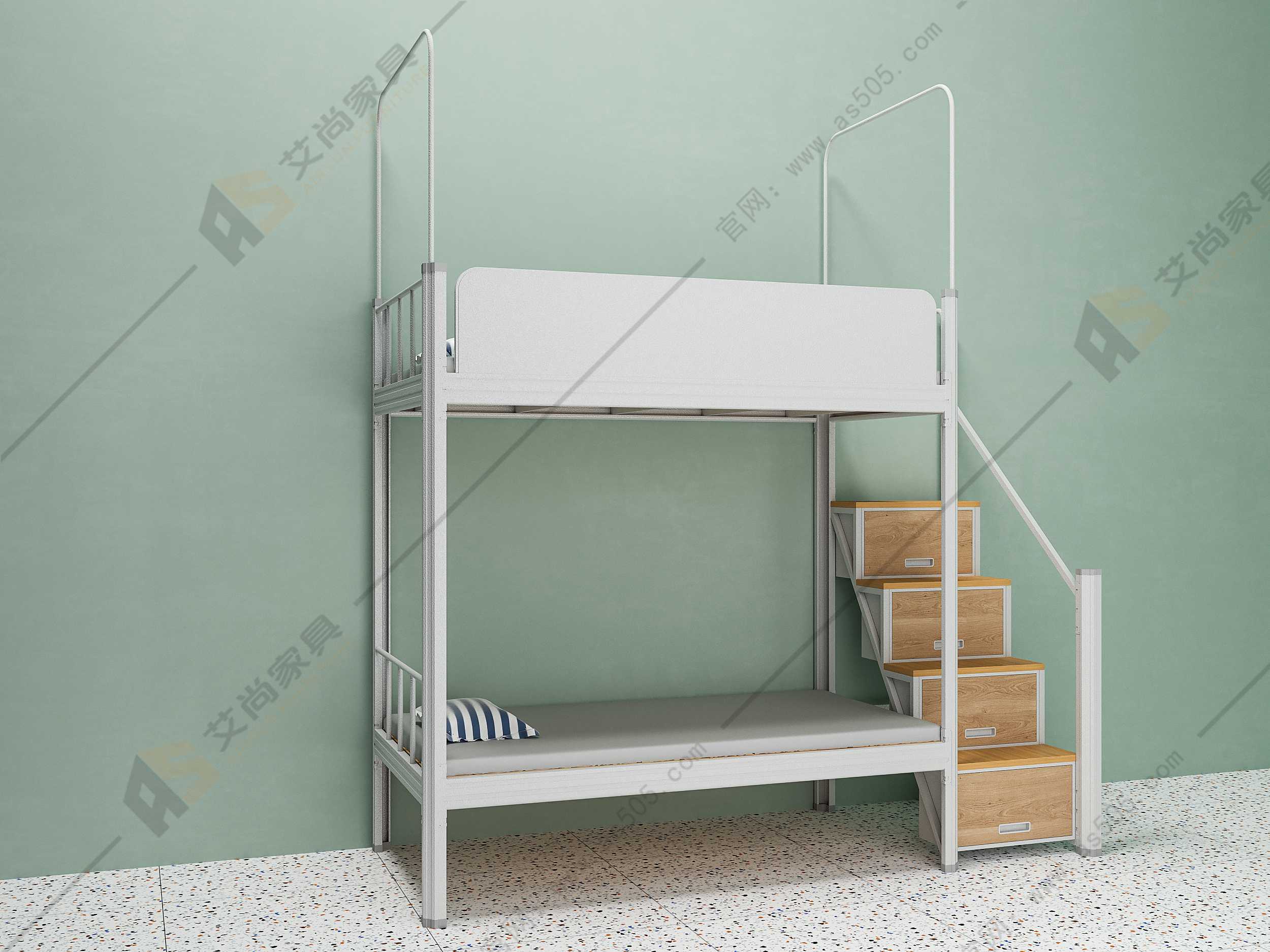 卡扣式结构的上下铺铁架床是怎样的?