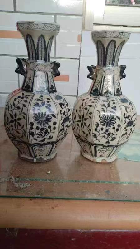 八棱元青花双耳瓶_青花瓷_艺术_成交价