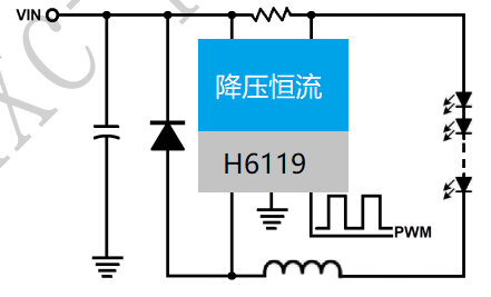 惠海h611912v24v48v60v大电流同步降压led恒流驱动芯片icpwm模拟调光