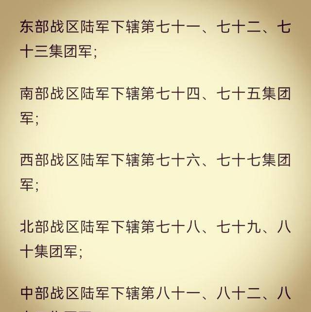 至此,我军集团军数量降至13个,各大战区陆军分布情况如下图所示:2017