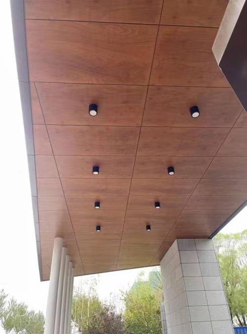 天然木饰面外墙板应用