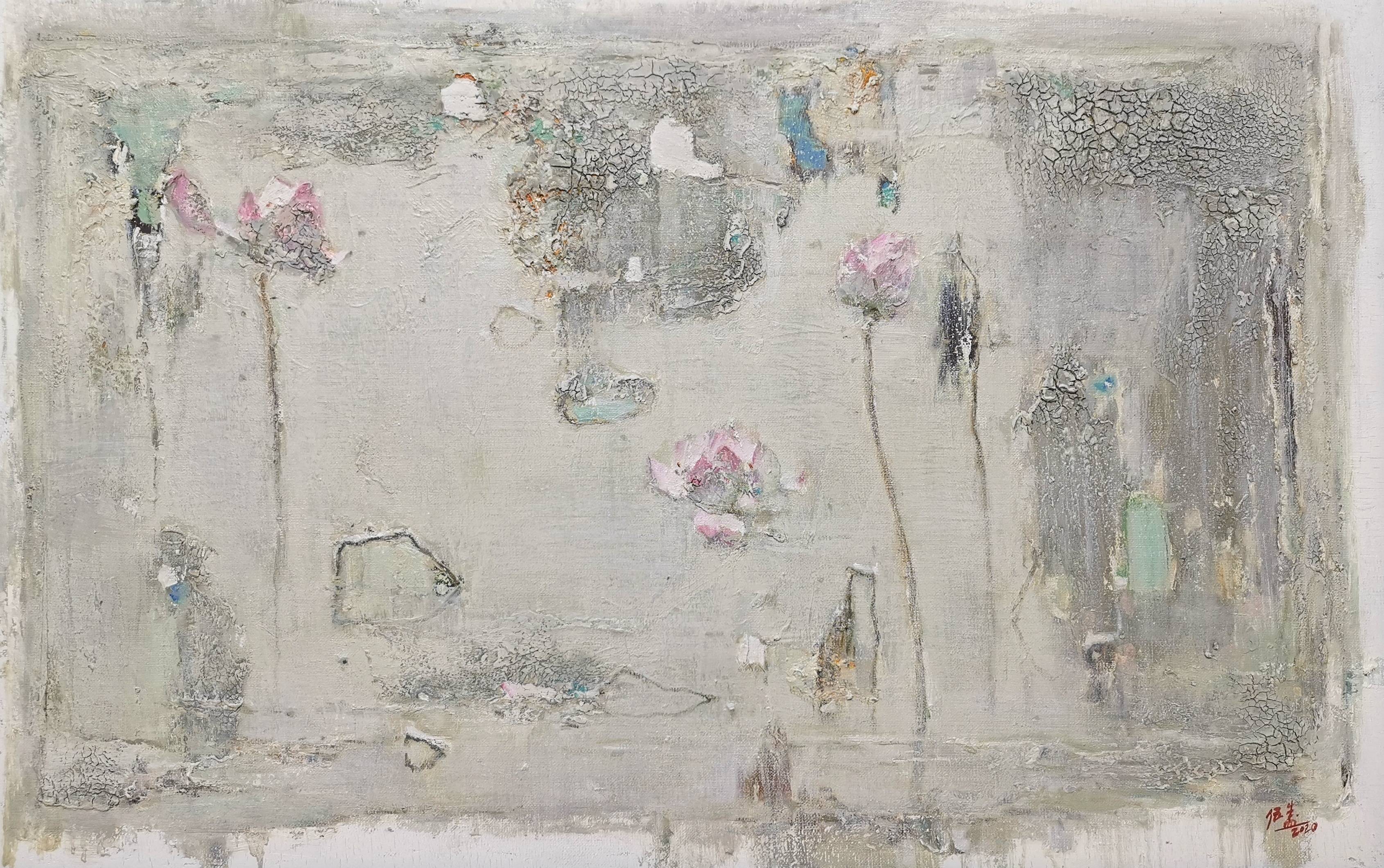 伍盛先生《荷塘畅想》系列创作作品_中国_油画_杨万里