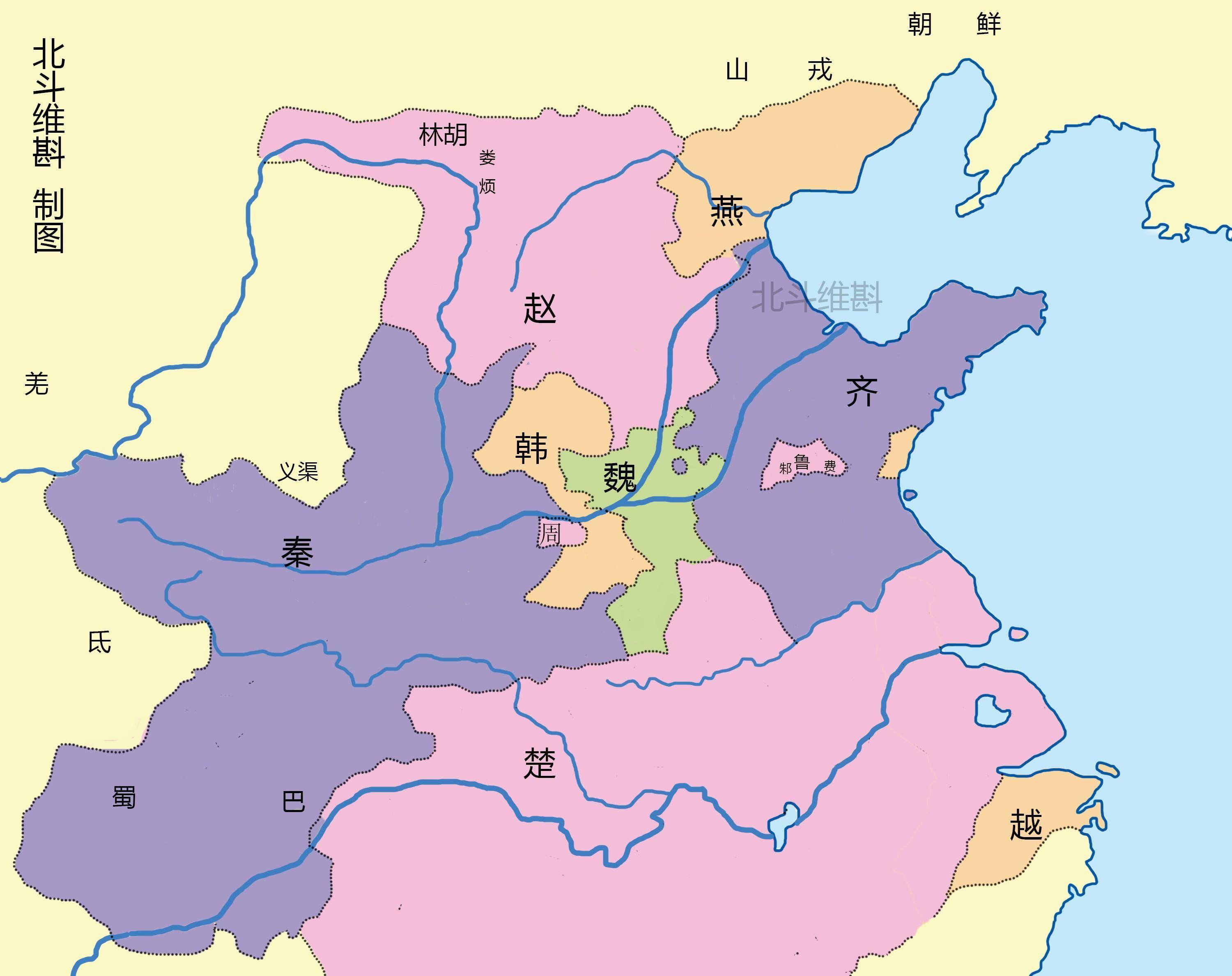 通过地图了解春秋战国550年的战争