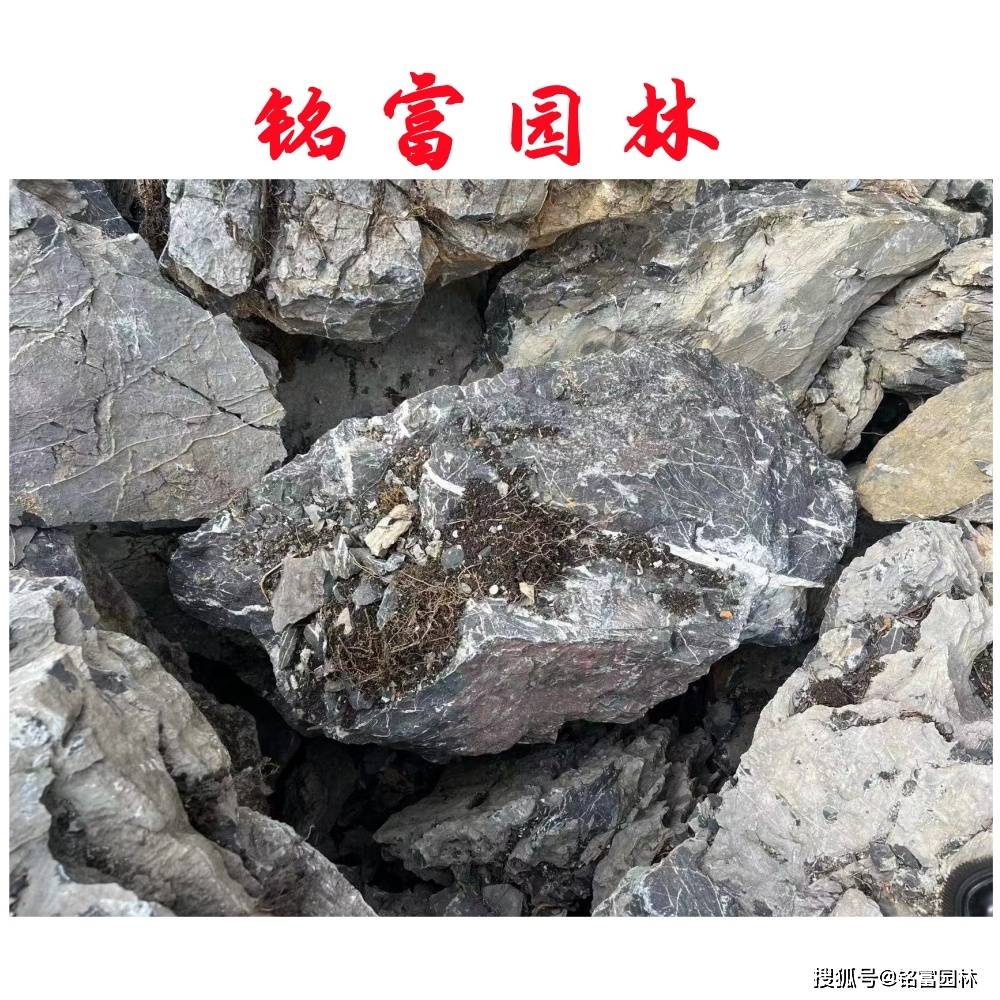 黑山石园林假山制作,黑石头产地,33吨黑山石原石装车出货,别墅区的