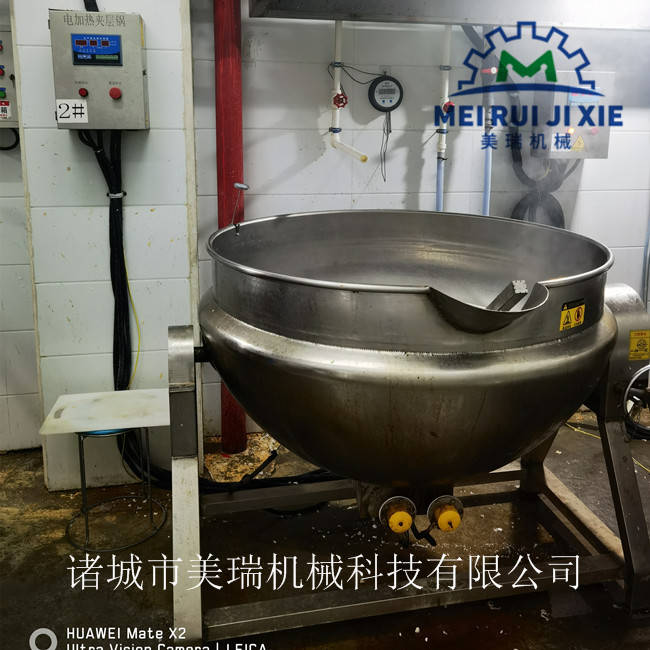 500l蒸汽加热夹层锅 酱油熬制夹层锅 电导热油加热夹层锅现货