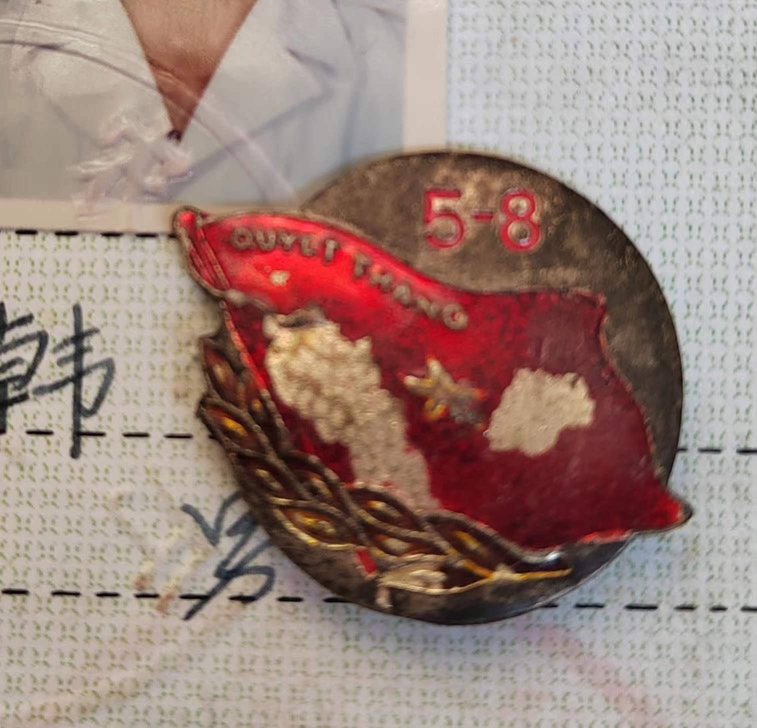 8战役纪念章五好战士证书结婚照后来,这位英雄转业回到老家,做了兽医