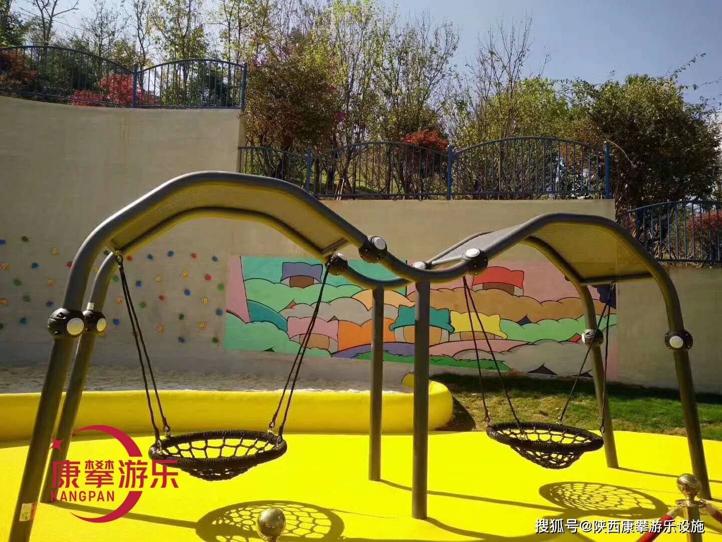 西安公园儿童户外秋千案例图片_游乐_材质_设施