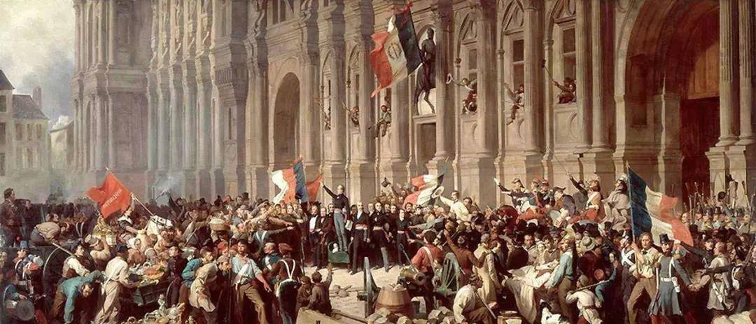 成立了法兰西第三共和国,而以梯也尔为代表的资产阶级政府屈膝投降