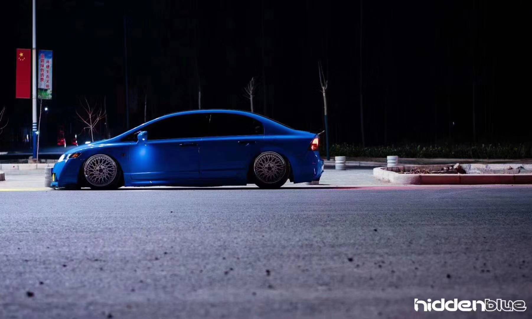 八代思域改装airbft气动避震,超低姿态,帅气非凡