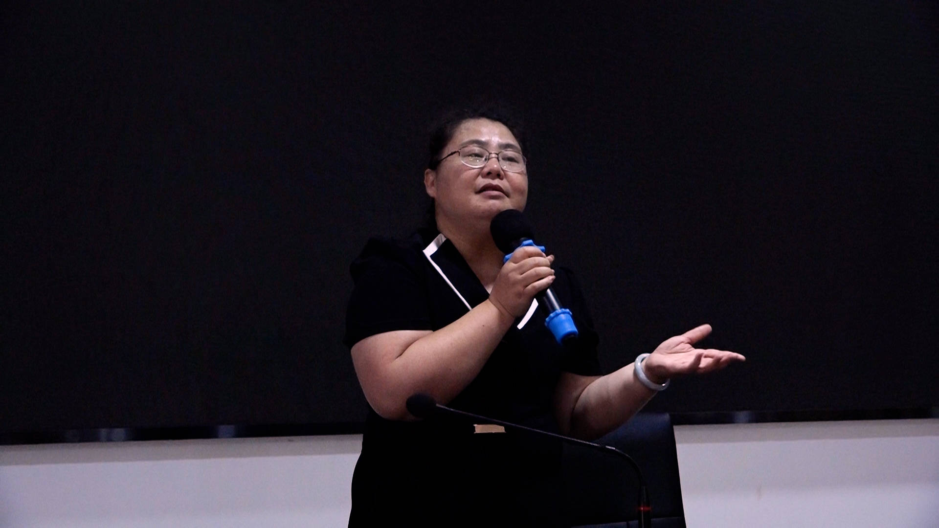 广西普法宣传站副主任,南宁市心理咨询师协会会长刘玉萍在普法宣讲