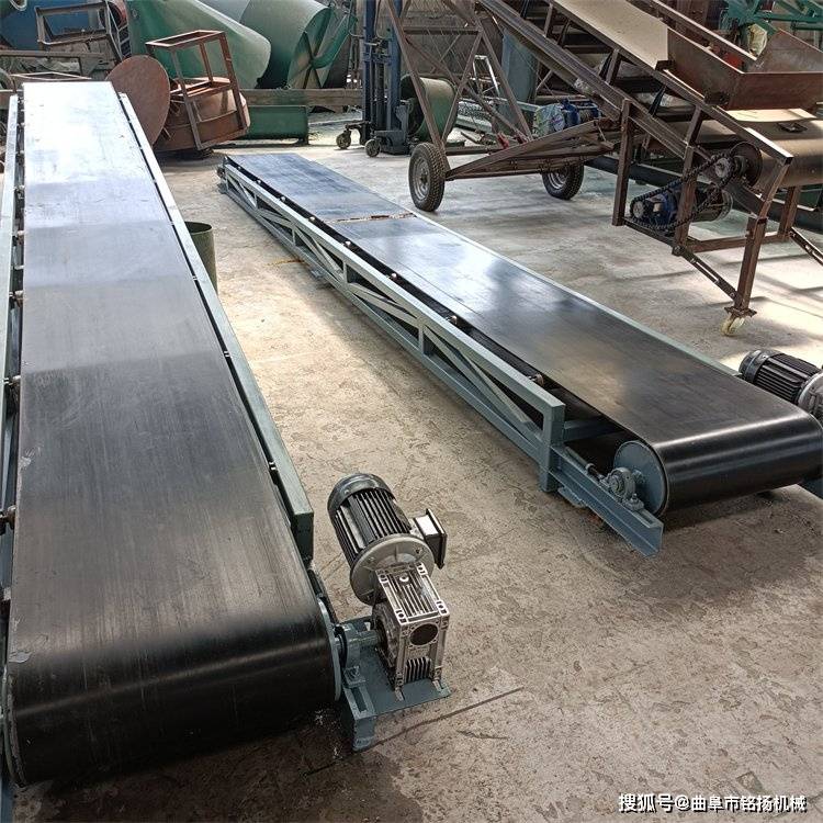 豆类豆渣打跺输送机 移动式水泥传送带 6米长皮带机