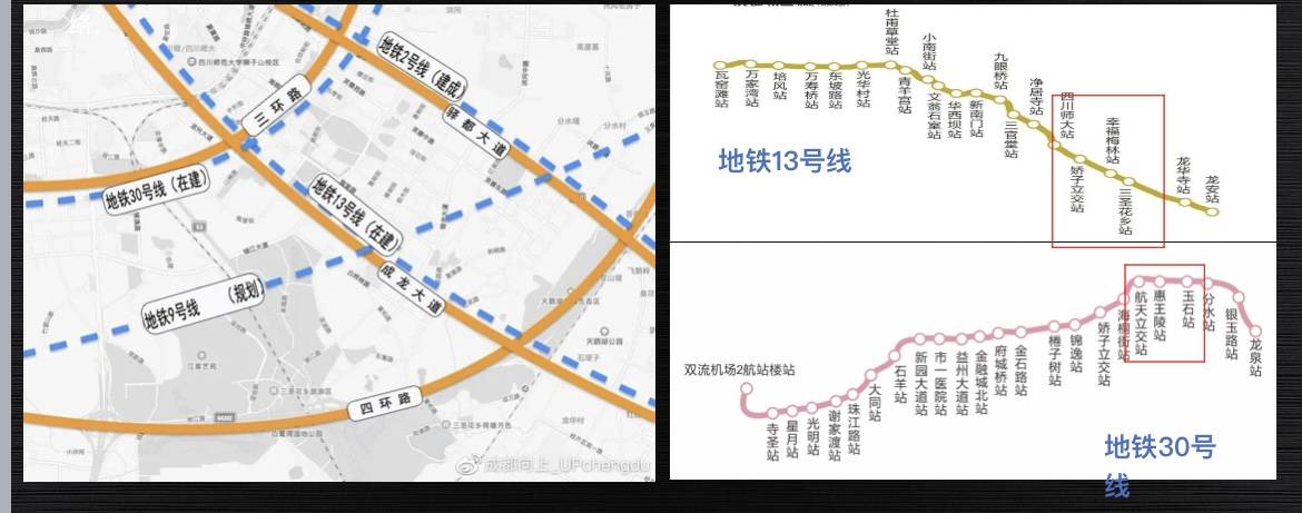 轨道交通:项目4轨环绕(2 号线,在建的9号线13号线和 30号线)1