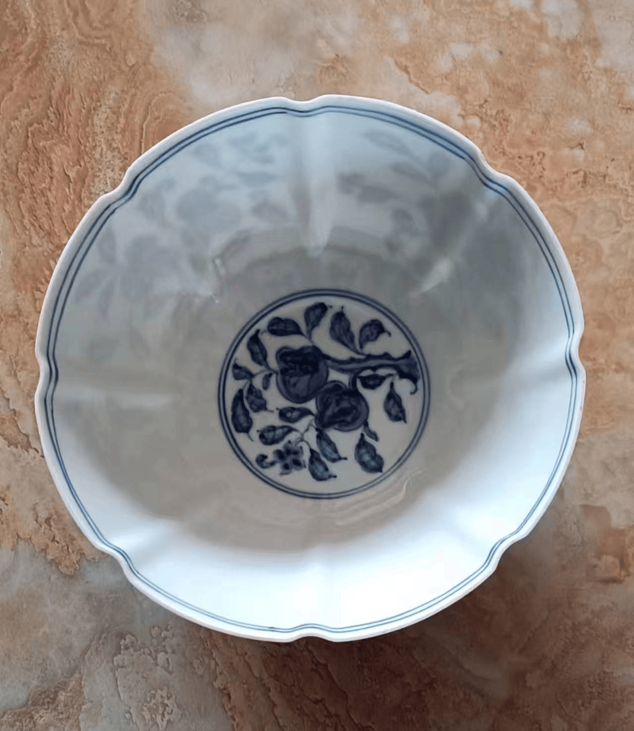 明宣德青花花果纹碗